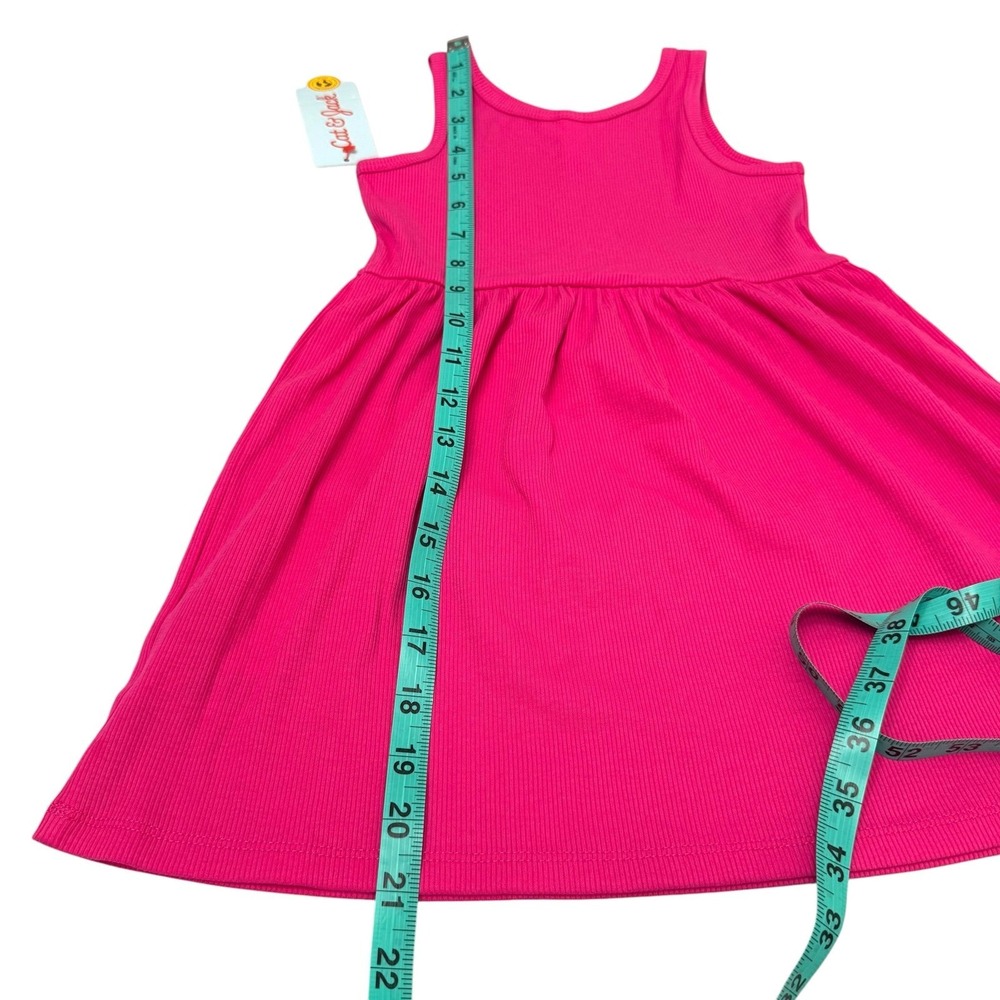 4T girls Hot Pink Summer No Sleeve Dress NWT Cat & Jack - Picture 4 of 6